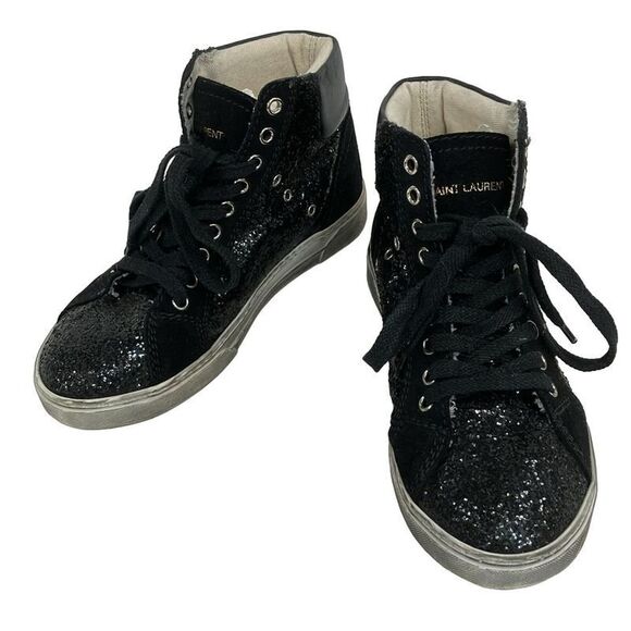 Saint Laurent Paris Sneakers 36 1 2 Women'S - 484905 Black Heart